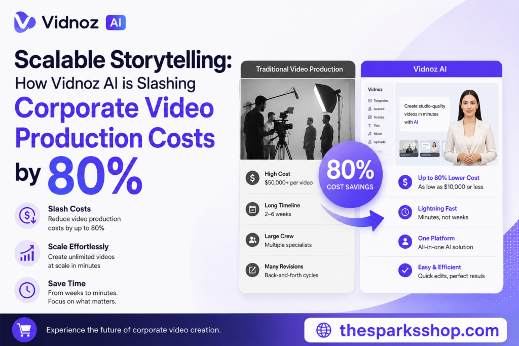 Scalable Storytelling: How Vidnoz AI is Slashing Corporate Video Production Costs by 80%.